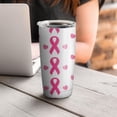 thumbnail image 4 of 20oz Tumblers Pink Breast Cancer Stainless Steel Vacuum Insulated Double Wall Travel Tumbler Cups Mug with Lid and Straw,Cleaning Brush for Cold & Hot Drinks, 4 of 7