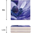 thumbnail image 3 of POGLIP Purple Flower Set of 4 Coaster for Drinks, Absorbent Ceramic Stone Coasters Cup Mat with Cork Base for Home Kitchen Room Coffee Table Bar Decor, 3 of 4