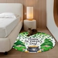 thumbnail image 2 of Round Rug 4Ft Washable Non-Slip, St. Patrick's Day Circle Area Rugs for Living Room Bedroom, Green Gnomes Spring Lucky Shamrocks Indoor Floor Mats Carpet Runner for Home Decor Aesthetic, 2 of 8
