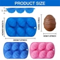 thumbnail image 3 of Silicone Egg Molds - 6-Cavity Egg Shaped Baking Pan for Chocolate, Candy, Soap & Cake Decorating - Easter Egg Tray for Peanut Butter, Muffins & DIY Crafts, 3 of 9