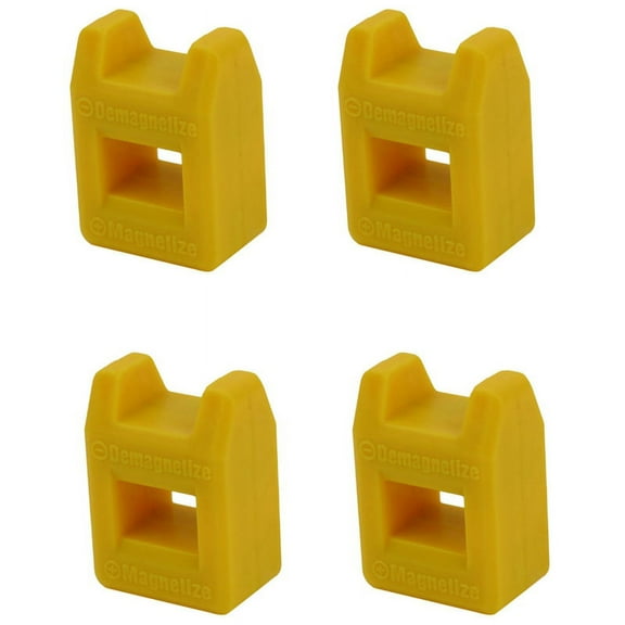 4X Screwdriver Magnetizer Degaussing Demagnetizer Magnetic Practical Tool Color:Yellow