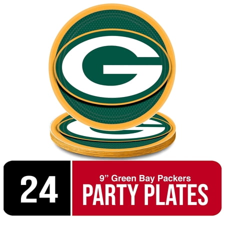 Amscan Green Bay Packers NFL Paper Party Plates – 9 | 24 Count