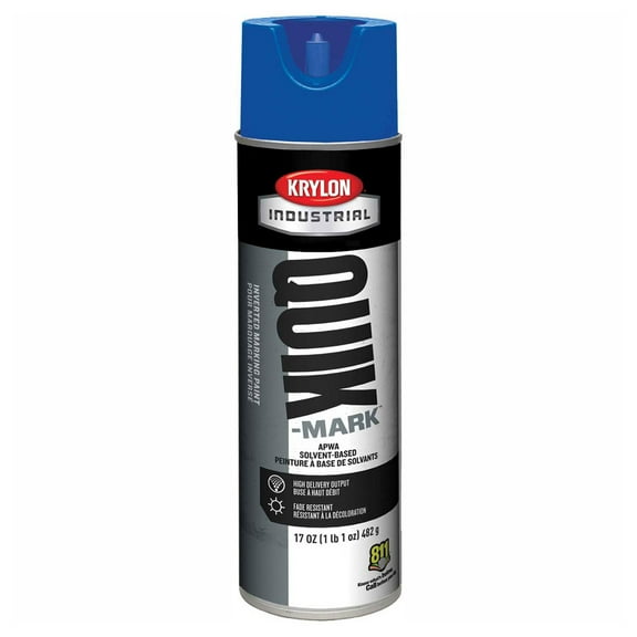 Krylon Quik-Mark 17Oz Flat Sheen Blue Inverted Marking Paint