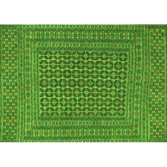 Ahgly Company Indoor Rectangle Persian Green Traditional Area Rugs, 5' x 8'