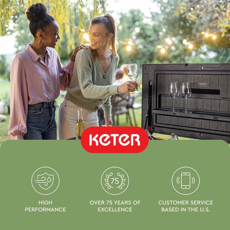 Keter, Outdoor Patio Cooler Ice Chest, 89.8 Quart, Gray - Walmart.com Keter, Outdoor Patio Cooler Ice Chest, 89.8 Quart, Gray - Walmart.com