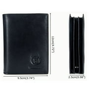 Leather Men Wallet RFID Genuine Leather 15 Card Slots Wallet Credit Card Holder