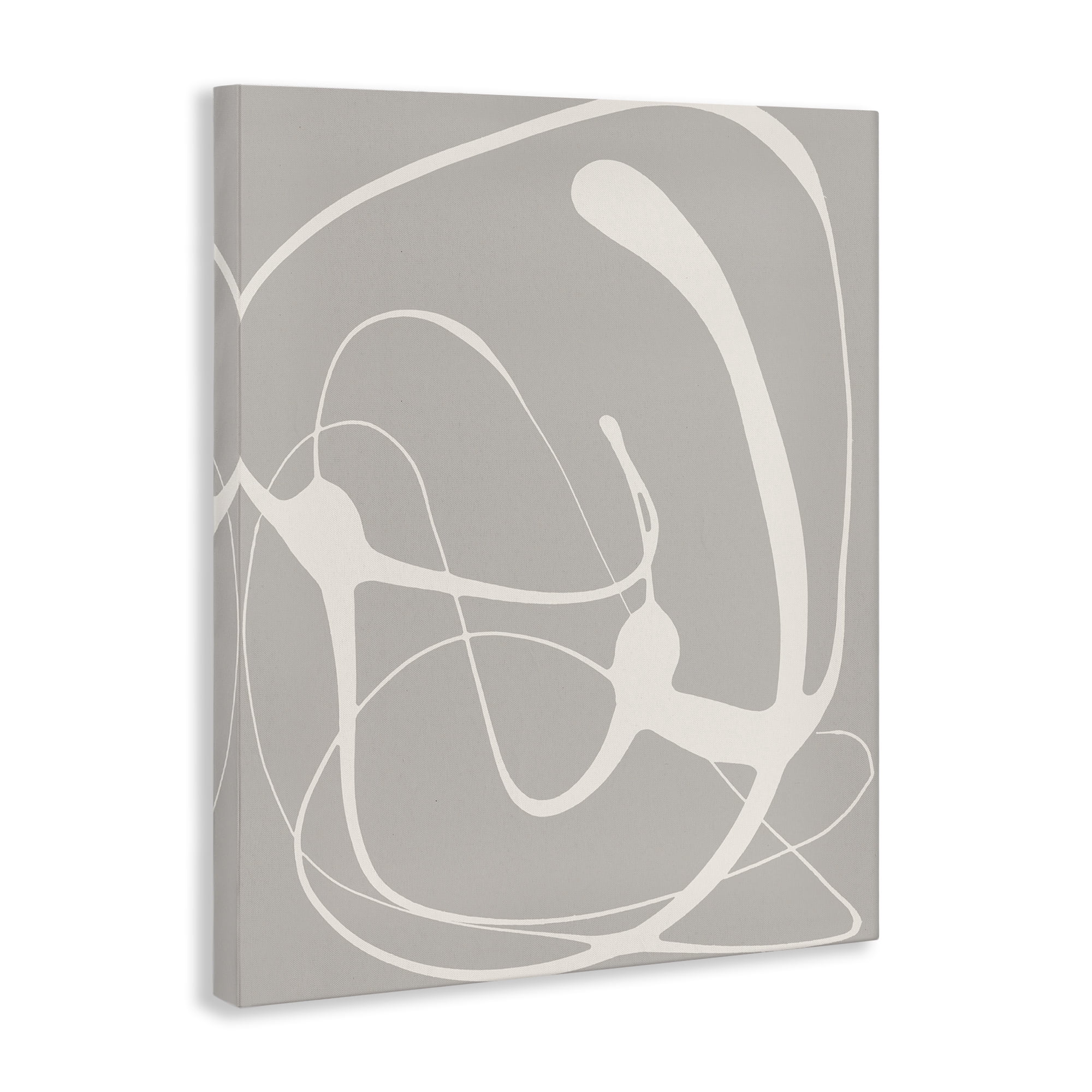 Stupell Industries Beige Very Abstract Figure Abstract Painting Gallery Wrapped Canvas Art Print Wall Art, 24 x 30