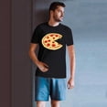 thumbnail image 2 of ZCFZJW Funny Pizza and Slice Print Matching T-Shirts for Her Him Short Sleeve Women Men Casual Round Neck Couple Shirts Loose Valentine's Tops Beach Hawaiian Blouse Black Men-XL, 2 of 6