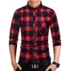 thumbnail image 1 of Camisa Manga Larga Cuadros Para Hombre Moda Slim Fit, 1 of 4