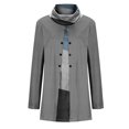 thumbnail image 3 of Fesfesfes Women's Tunic Tops Trendy Fall Casual Fake Two-Piece Decorative Color-Block Cowl Neck Blouses Ideal for Casual Outdoor Clothes(Light Blue,L), 3 of 4