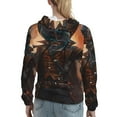 thumbnail image 7 of Uemuo Steampunk Cowboy Cat Pattern Women's Hoodie with Eye-catching Drawstrings- Casual Pullover Hoodie with Kangaroo Pocket, Stylish Hooded Sweatshirt-XX-Large, 7 of 7