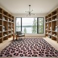 thumbnail image 2 of ODIKA Leopard Print Abstract Spotted Cheetah Motif Inspired Bordered Pink Flowing Foldable Easy Care for Master Suite, California King, Under Bed, 2 of 7