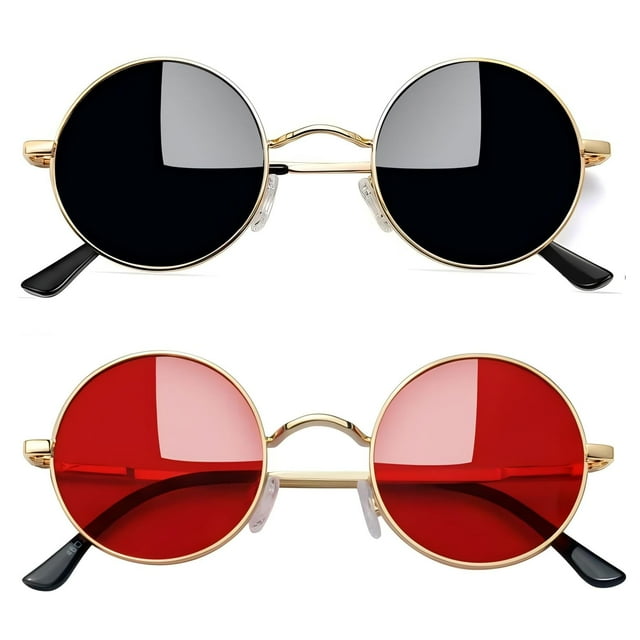 Gafas de sol Joopin Black Polarized Round UV400 para mujeres y hombres