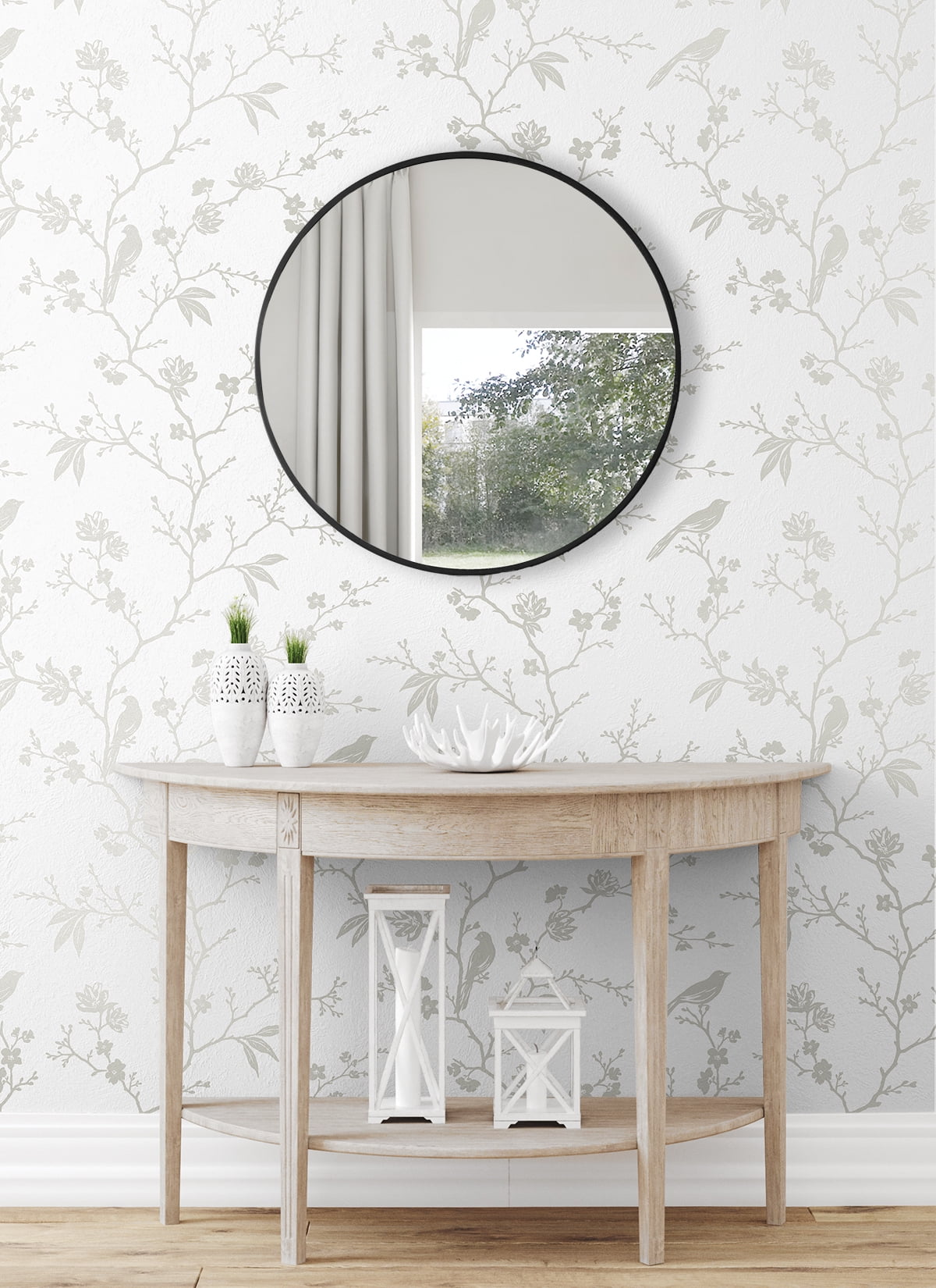 NextWall Nickel Songbird Chinoiserie Peel and Stick Wallpaper