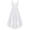 thumbnail image 2 of CHICTRY Girls Sleeveless High-Low Hem Dress Special Occasion Chiffon Flower Girl Bridesmaid Dress, 2 of 5