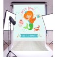 thumbnail image 1 of BSDHOME 5x7ft Photography Backdrop Cartoon Mermaid ShowerNostalgia Wood Floor Photo Background Backdrops, 1 of 4