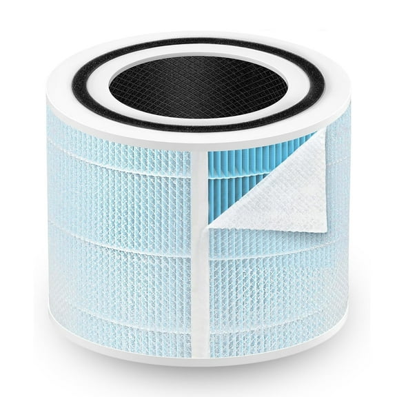 Filter-Monster 4-in-1 Replacement Air Filter Levoit Filter Replacement Compatible with Levoit Core 300-RF-WS Smoke Remover, 1 Pack