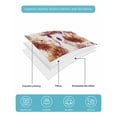 thumbnail image 4 of Twin XL Quilt Bedding Set, Orange Floral Reversible Summer Quilt 3 Pieces, Vintage Cornflower Leaves Rustic Plants Lightweight Bedspreads Coverlets with 2 Pillow Shams for All Seasons, 4 of 5