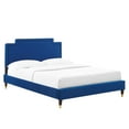 thumbnail image 2 of Modway Liva Performance Velvet Full Bed in Navy, 2 of 10
