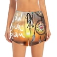 thumbnail image 4 of Lsque Follow Your Dream Dreamcatcher Printed Women's Running Shorts with Liner Pockets,Elastic Quick Dry Workout Athletic Gym Yoga Shorts,Womens High Waist Shorts-Large, 4 of 9