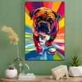 thumbnail image 2 of Bullmastiff Dog Playing Ice Hockey Stretched Canvas Size 8x12 – Vintage Style Bullmastiff Dog Art for Ice Hockey Fans, Great Gift for Dog Owners, 2 of 5