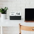thumbnail image 6 of Wooden Block Perpetual Calendar for Desk, Daily Desktop Standing Flip Calendar with Large Display, Modern Farmhouse Aesthetic Desk Accessories for Home Office Decor, Reusable Yearly, Black, 6 of 14