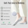 thumbnail image 2 of 6 Pair Ultra Low Cut Invisible Womens No Show Socks With Padding For Flats Loafer, Size 5-10, 2 of 7