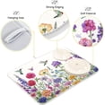 thumbnail image 4 of Colorful Wildflowers Butterflies Dish Drying Mat Kitchen Counter Mat Draining Mat Kitchen Accessories Dish Rack Pad for Dishes, Utensils, Countertops, Sinks 16x18in, 4 of 7
