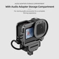 thumbnail image 1 of Camera Cage, Aluminum Alloy, Cold Shoe Mounts, Dual Cold Shoe Mounts, 1 / 4 Inch Screw Hole with Microphone and Mini LED Light, Suitable for Tripods or Selfie Stick, 1 of 7