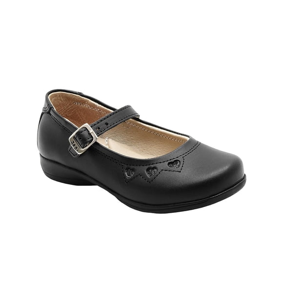 Balerina Flat Escolar Dogi® Piel Negro Tacón Plantilla Arco negro 25