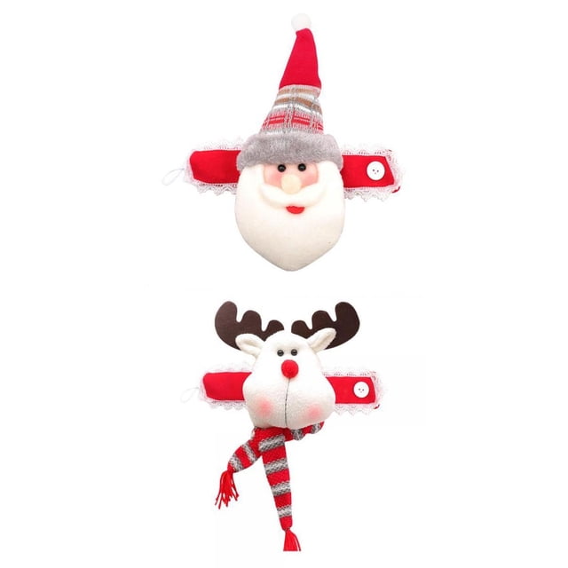 Cortina de Navidad Tiebacks Paño Santa Elk Dibujos Animados para Lazos Home año
