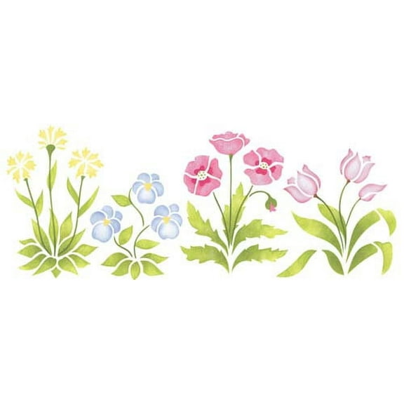 Large Wildflower Wall Stencil SKU #814A by Designer Stencils