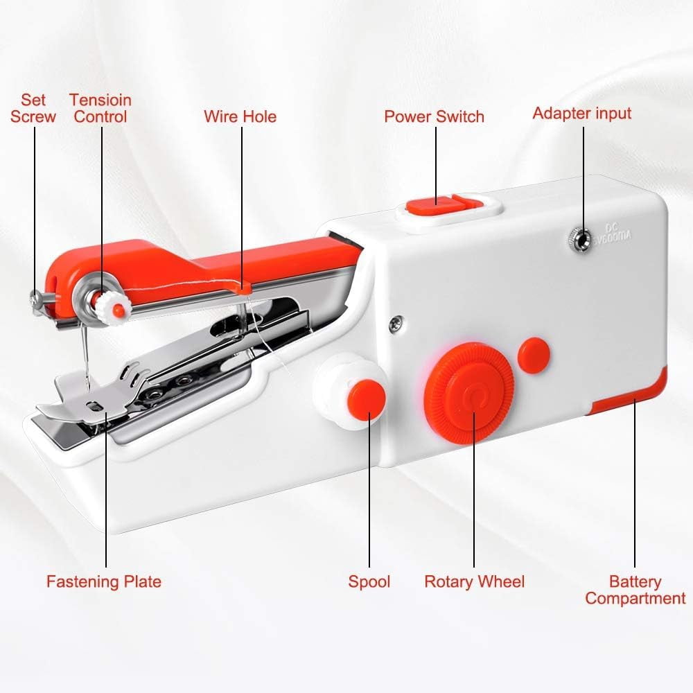 andheld Sewing Machine, with Elegant Wooden Sewing Box and 153-Piece Sewing Kit, Mini Portable Cordless Hand held Sewing Machine, Perfect for Adults, Beginners, and Quick Home Repairs