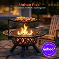 thumbnail image 3 of BALI OUTDOORS 32 inch Fire Pit with Poker, Wood Burning Fire Pit Patio for Outside with Grill, 3 of 12