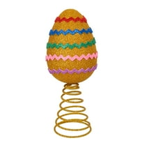 Easter Golden Egg with Spring Tree Top Festive Holiday Display Home Decor for Table Centerpiece Indoor Easter Christmas Atmosphere