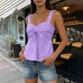 thumbnail image 5 of gbyLJF Women's Eyelet Tank Tops Bowknot Peplum Ruched Cami Shirts Dressy Casual Summer Going Out Top, 5 of 7