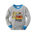 thumbnail image 4 of WIBACKER Toddler and Little Boys 2-Piece Cotton Pajamas Long Sleeve Fall Winter PJ Set Kid Excavator Sleepwear, 4 of 7