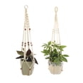 thumbnail image 3 of Macrame Plant Hanger, 2 Pack Handmade Cotton Plant Holder Hanging Tool, 3 of 4