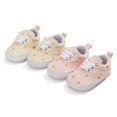 thumbnail image 3 of Zapatillas Para Bebé Niña De 1 Año De Edad De Verano Princesa Pisos Cuna Zapatos De Lona Para 0-18 Meses, 3 of 4