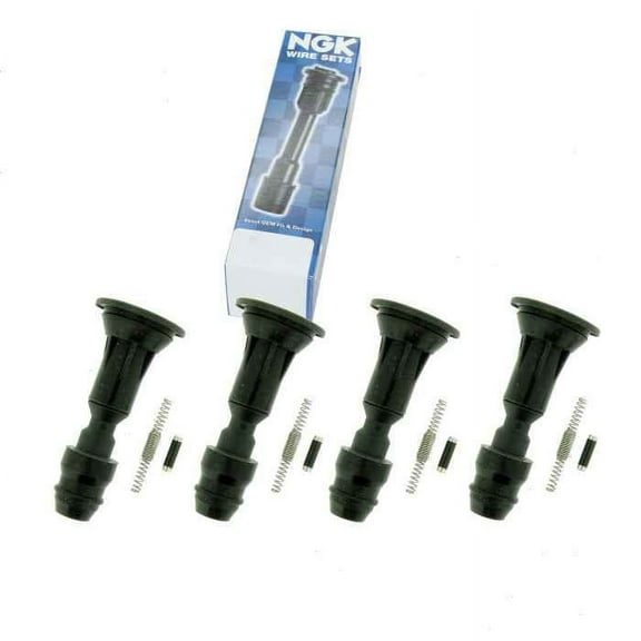 4 pc NGK Ignition Coil Boots compatible with Chevrolet Cobalt 2.0L 2.2L 2.4L L4 2006-2010