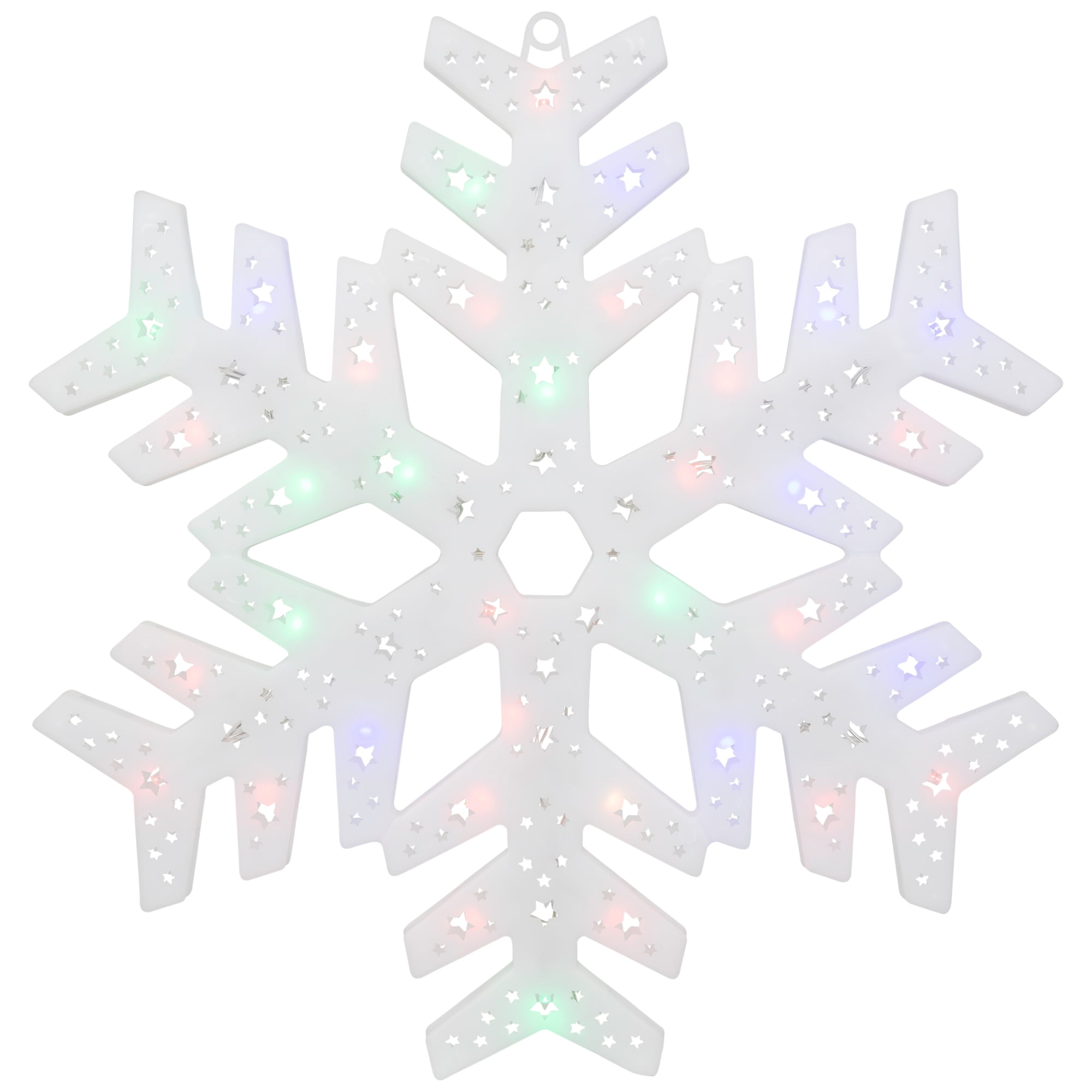15" LED Color Changing Christmas Snowflake Window Silhouette