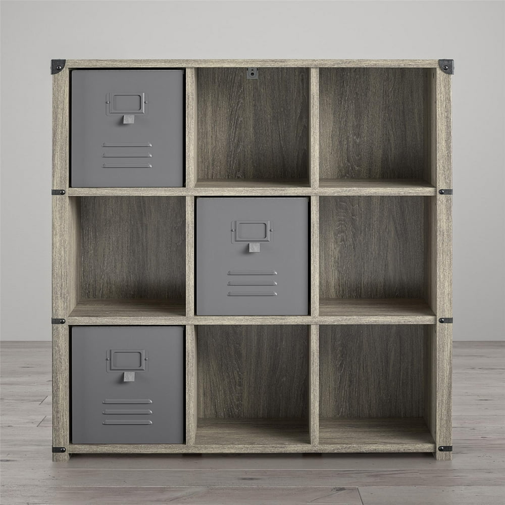 Little Seeds Nova 9 Cube Storage Bookcase Grey Oak