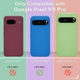 thumbnail image 2 of KOMI for Google Pixel 9/9 Pro Case, Silicone Phone Case with 1 Screen Protector, Soft Anti-Scratch Microfiber Lining, Full Body Shockproof Slim Cover Support Wireless Charging, Blue, 2 of 5