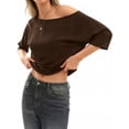thumbnail image 2 of MOYIKO Womens Off The Shoulder Tops Oversized T-Shirts Short Sleeve Tees Summer Casual Fashion Clothes, 2 of 6