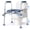Dark Blue, variant on Padded Toilet Seat Riser for Seniors FSA/HSA Eligible, Adjustable Safety Frame Raised Toilet Seat with Handles, Heavy Duty Bariatric Recovery Elderly Assistance Products, Fits Round & Elongated