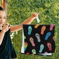 thumbnail image 2 of Colorful Flip Flops Hand Towels 2 PCS, Happy Summer Kitchen Towel Ultra Soft and Highly Absorbent,Decorative Fingertip Face Towel for Bathroom Hotel, 28.3"x14.4", 2 of 4