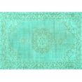 thumbnail image 1 of Ahgly Company Indoor Rectangle Persian Turquoise Blue Traditional Area Rugs, 2' x 3', 1 of 4