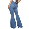 thumbnail image 4 of Capreze Ladies Denim Pants Solid Trousers High Waist Jeans Casual Skinny With Pocket Blue L, 4 of 8