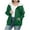 Green, variant on Kilaqueen Winter Jackets for Women Fleece Lined Full Zip Up Long Sleeve Hooded with Pockets Solid Color Thick Wram Outwear