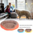 thumbnail image 2 of Pet Cat Dog Bed Round Autumn Winter Warm Small Medium-Sized Candy Color Nest, 2 of 8